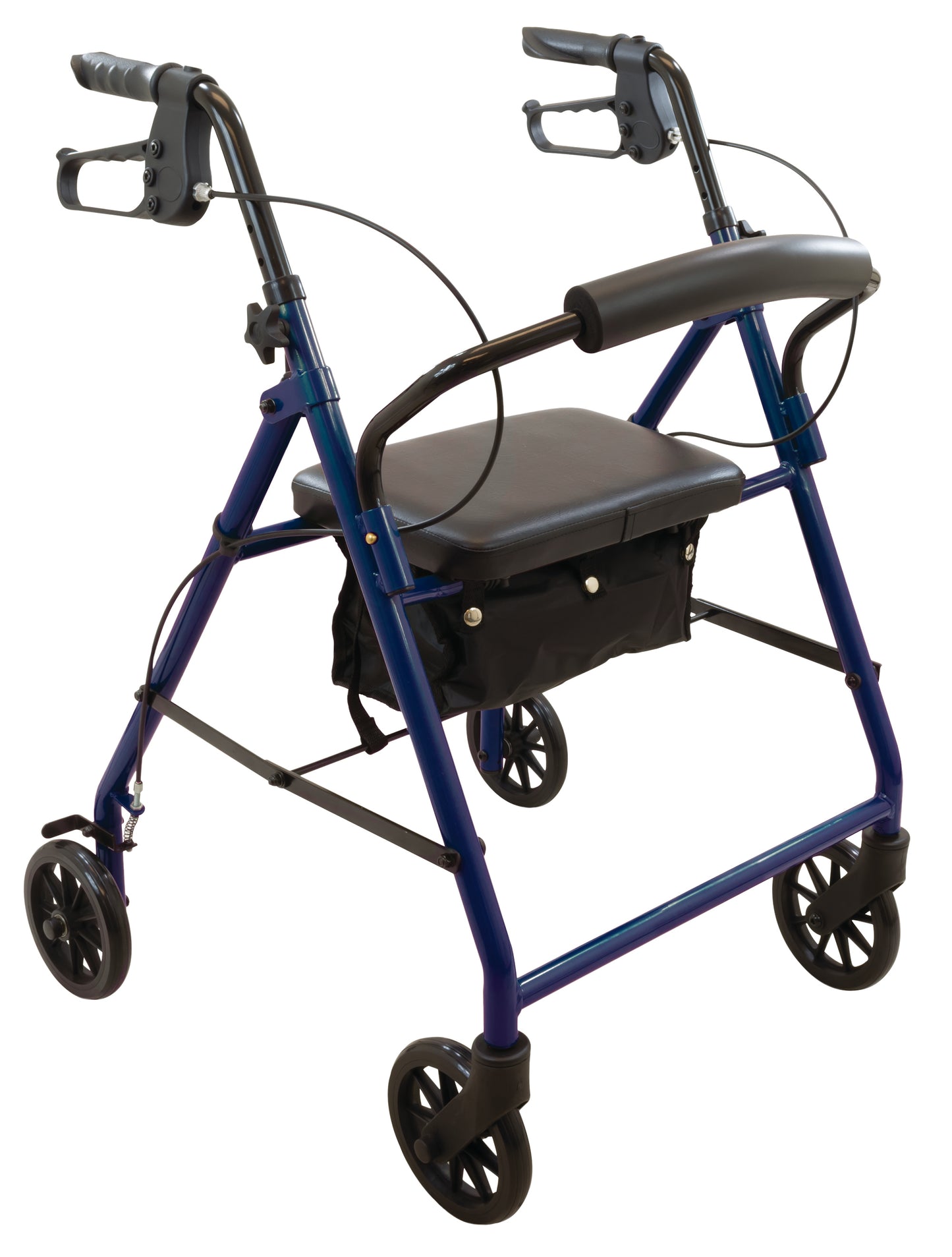 ProBasics Steel Rollator, 6" Wheels, Blue, 300 lb Weight Capacity